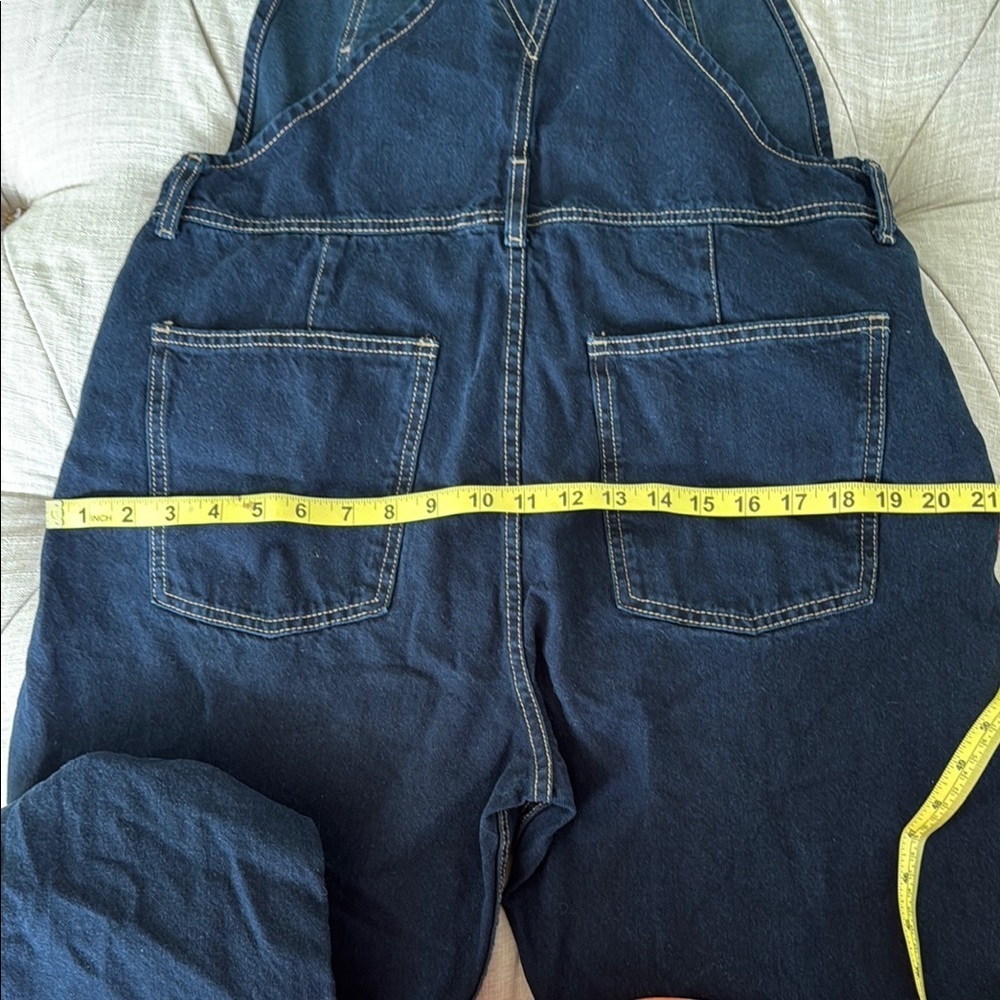 We The Free Black Denim Overalls with Pink Button Accents - Picture 10 of 12